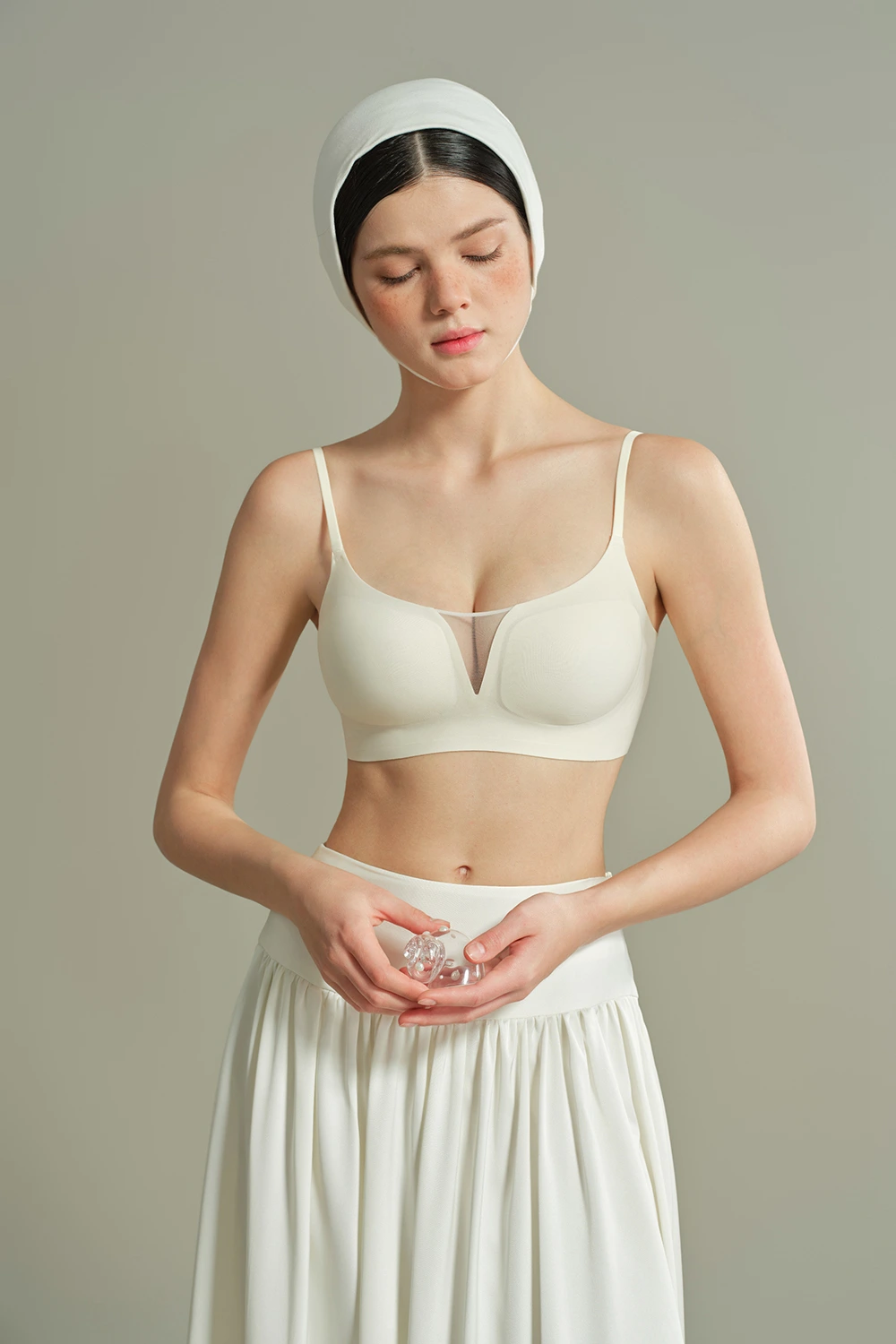 Plunge No Underwire Mesh Spliced Backless Small Breasts Bra