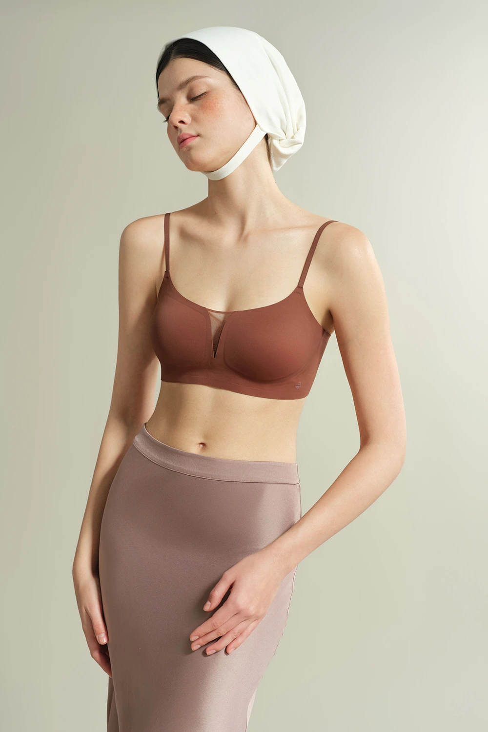 Plunge No Underwire Mesh Spliced Backless Small Breasts Bra