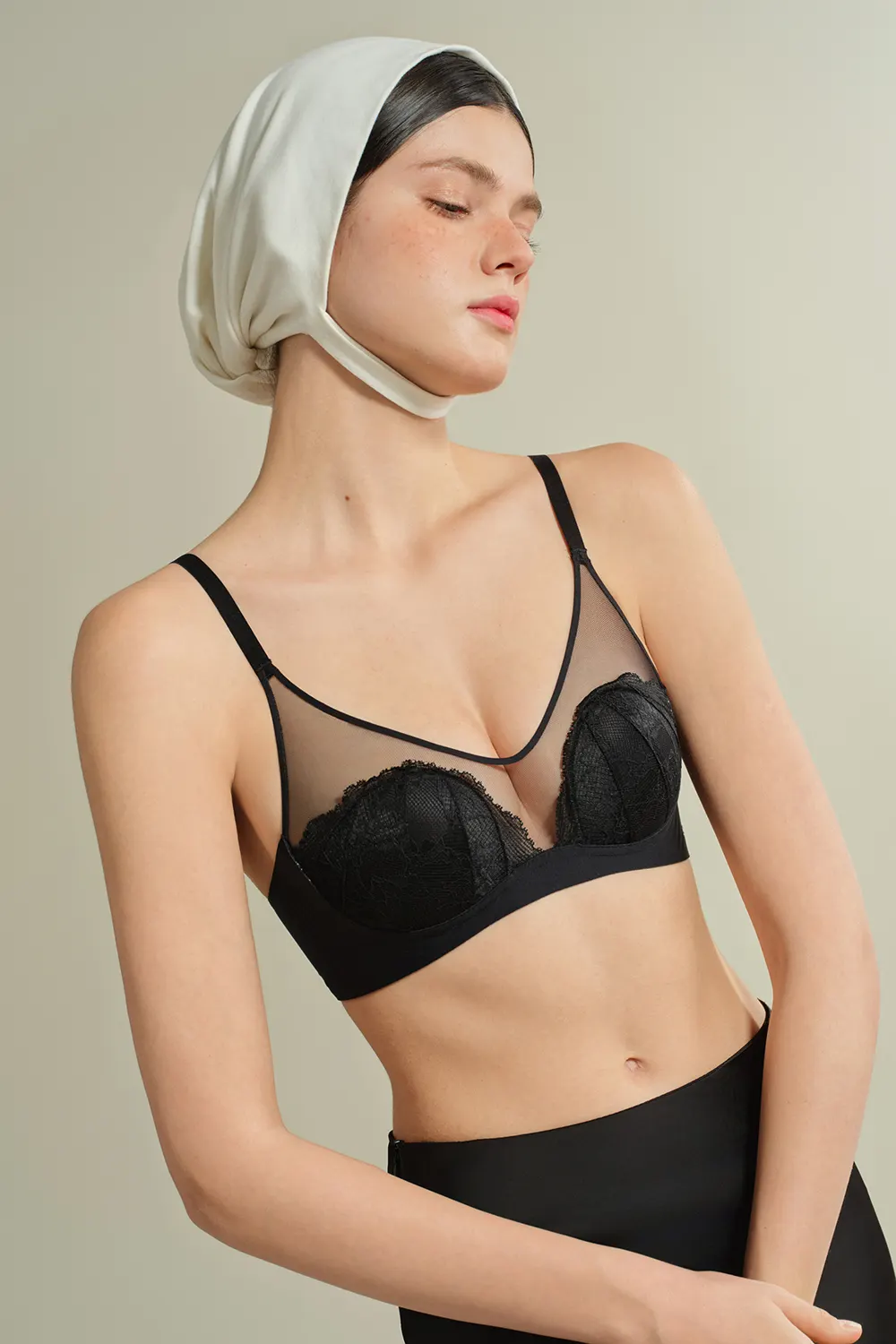 Lace Mesh Wireless Small Breasts Bra