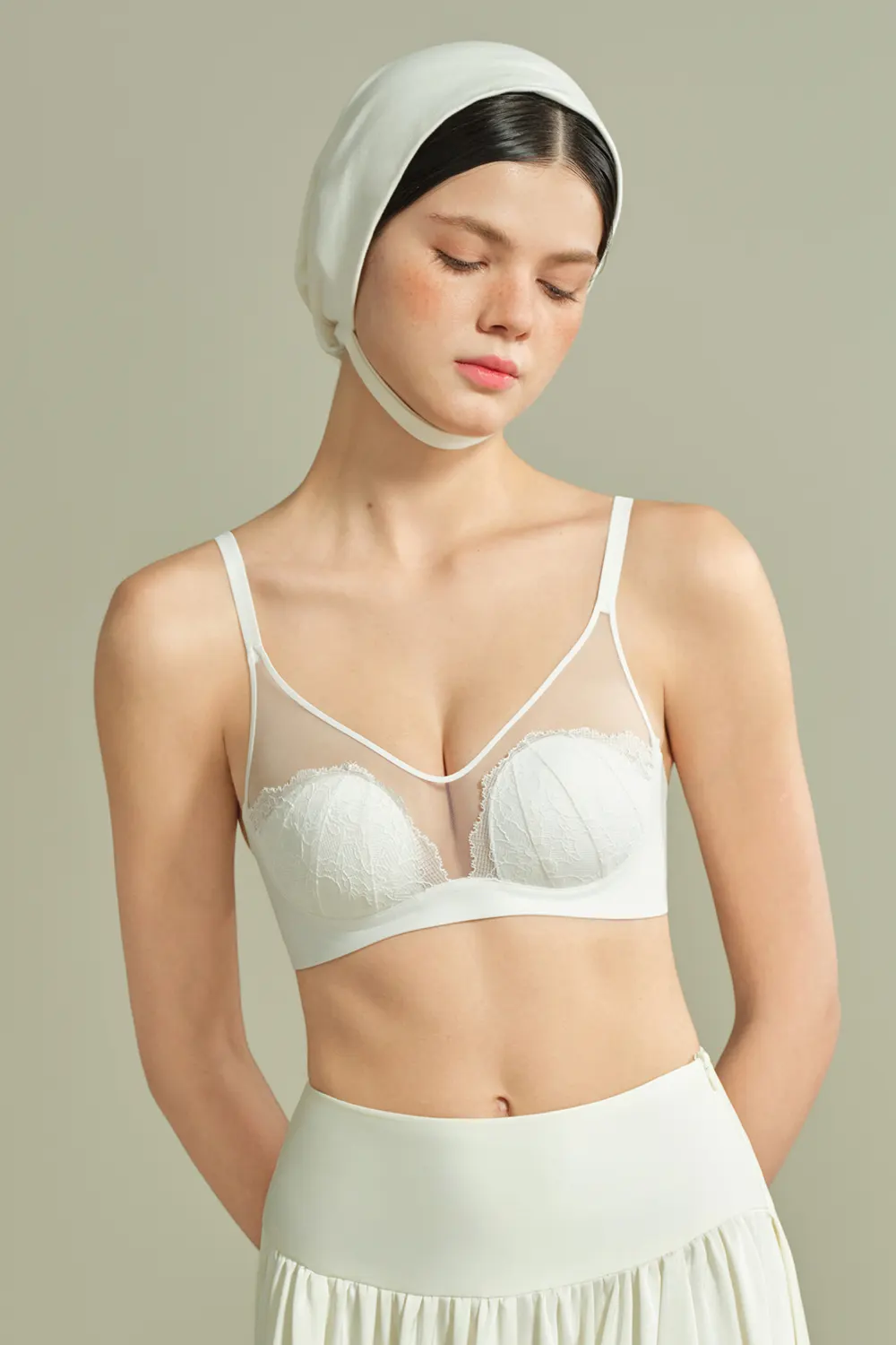 Lace Mesh Wireless Small Breasts Bra