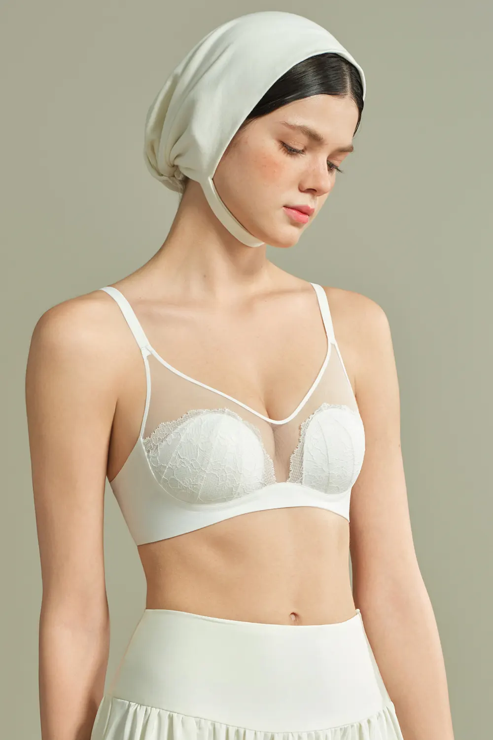 Lace Mesh Wireless Small Breasts Bra