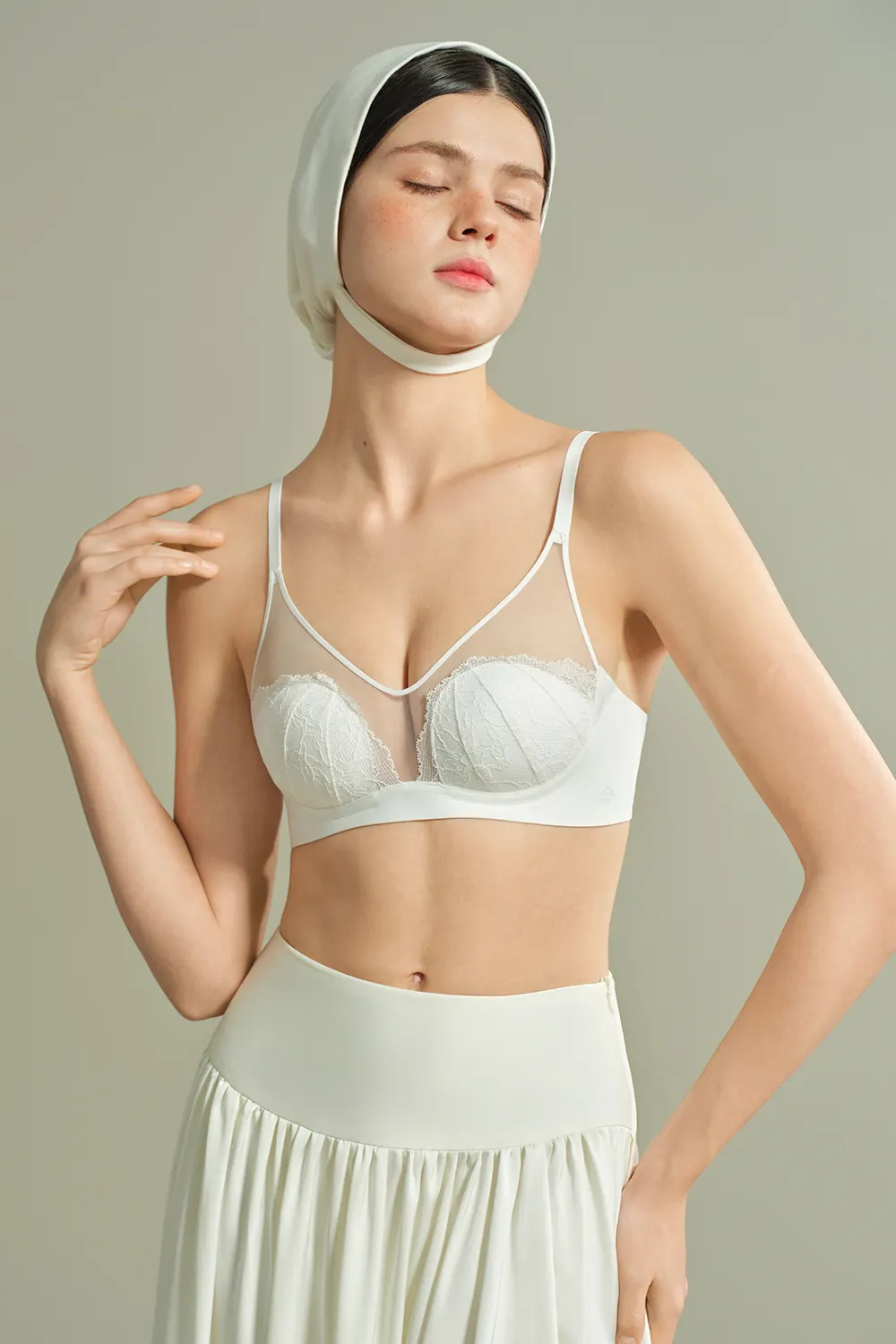 Lace Mesh Wireless Small Breasts Bra