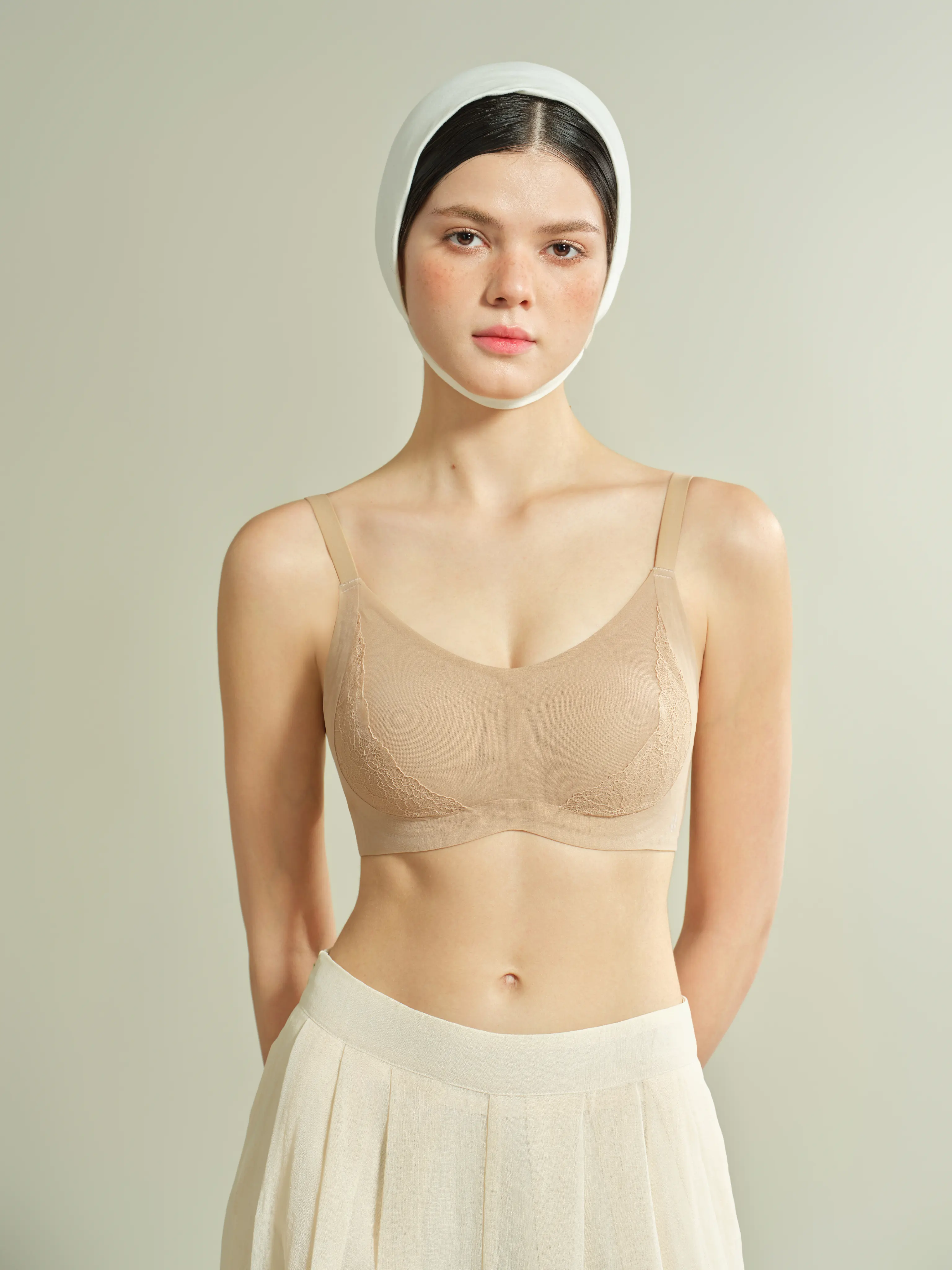 No Underwire Supportive Thin Lift Push Up Lace Bra
