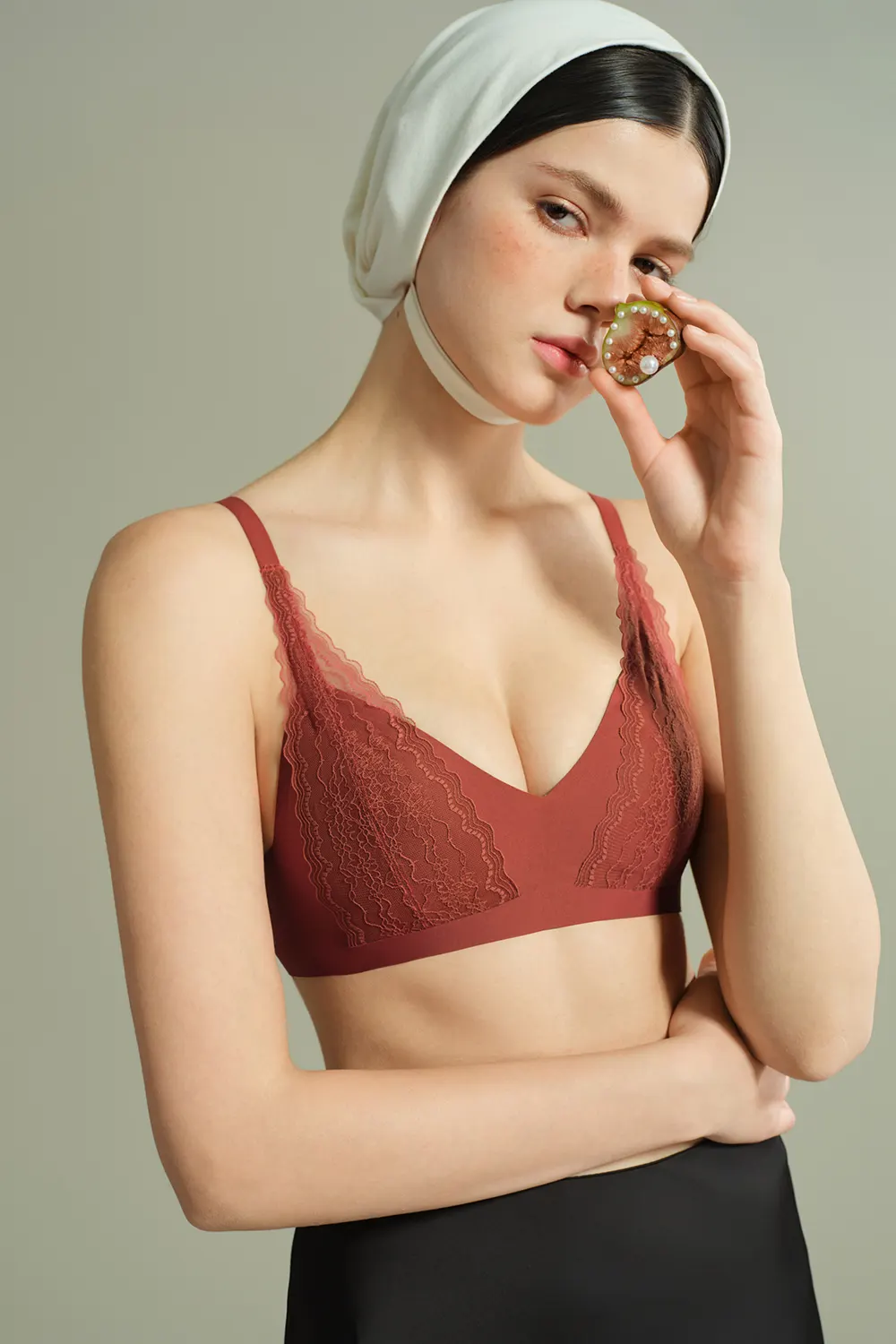 French Sexy Push Up Wireless Lace Bra