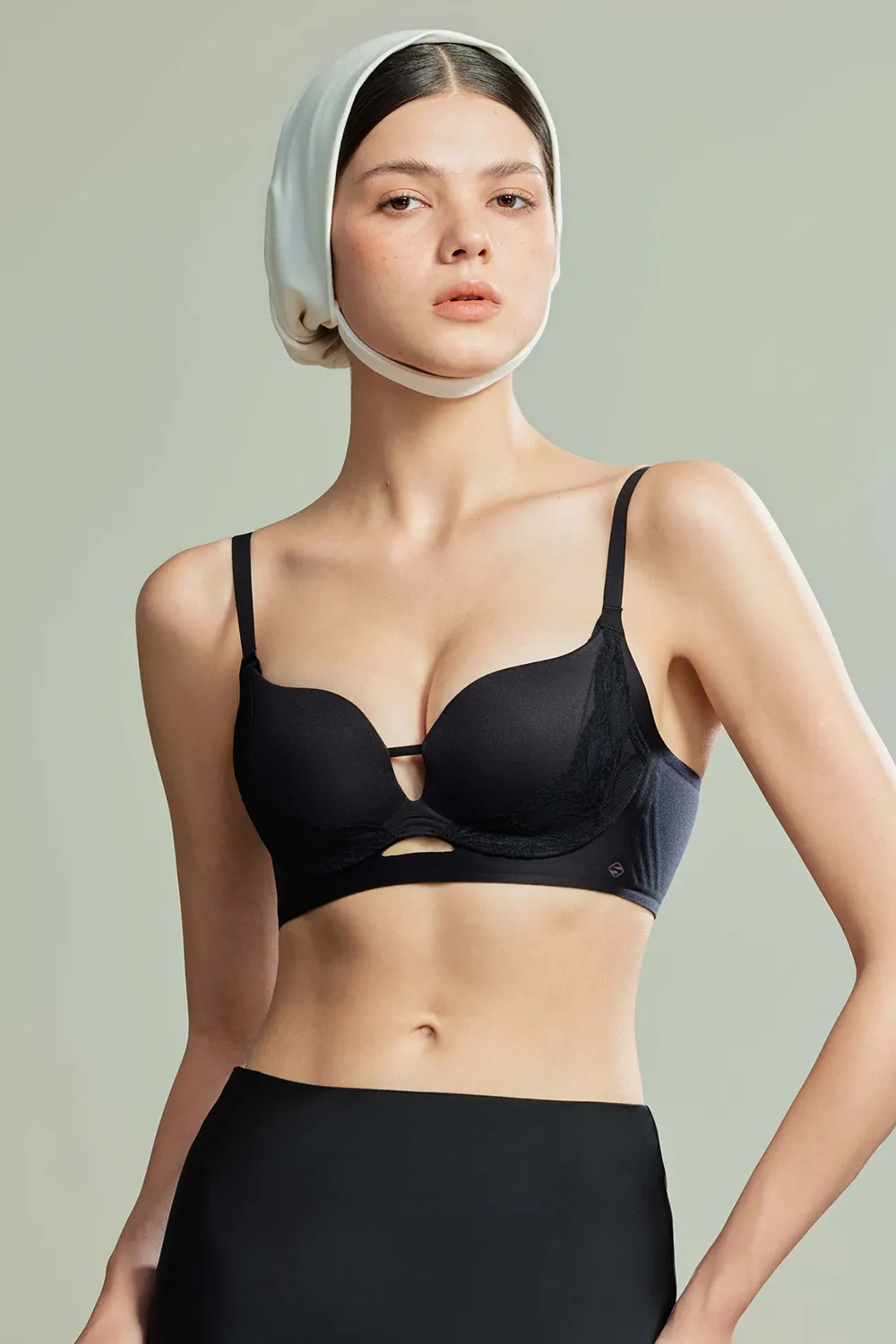 Push Up No Underwire Lace Spliced Bra
