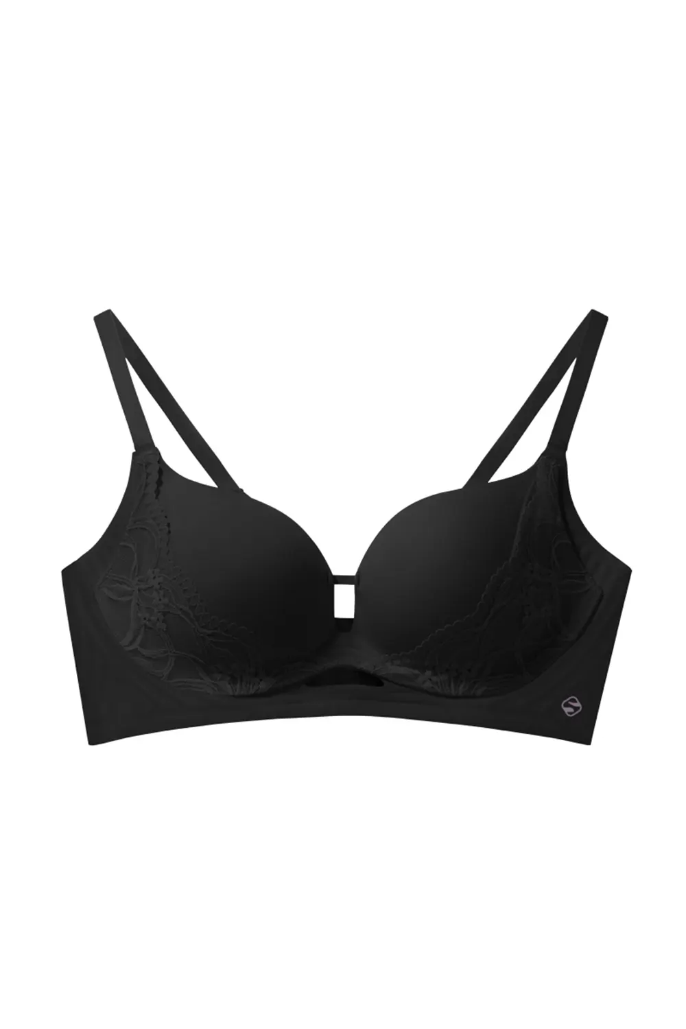 Push Up No Underwire Lace Spliced Bra