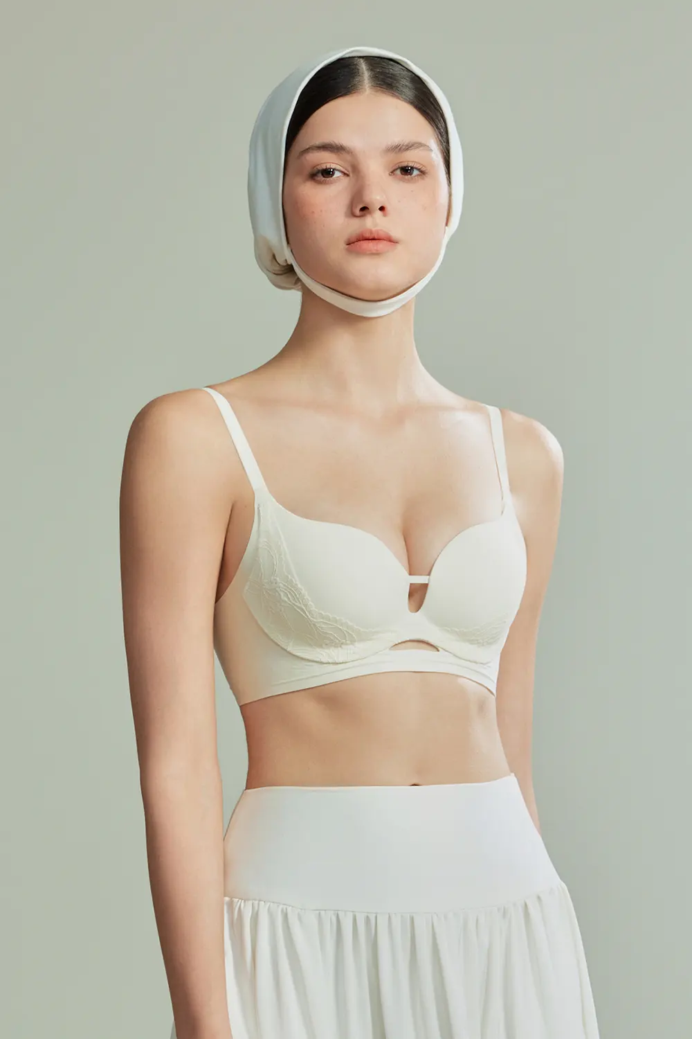 Push Up No Underwire Lace Spliced Bra
