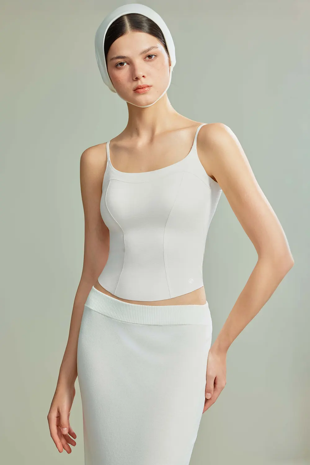 U Neck Slimming Padded Built-in Bra Cami Tops