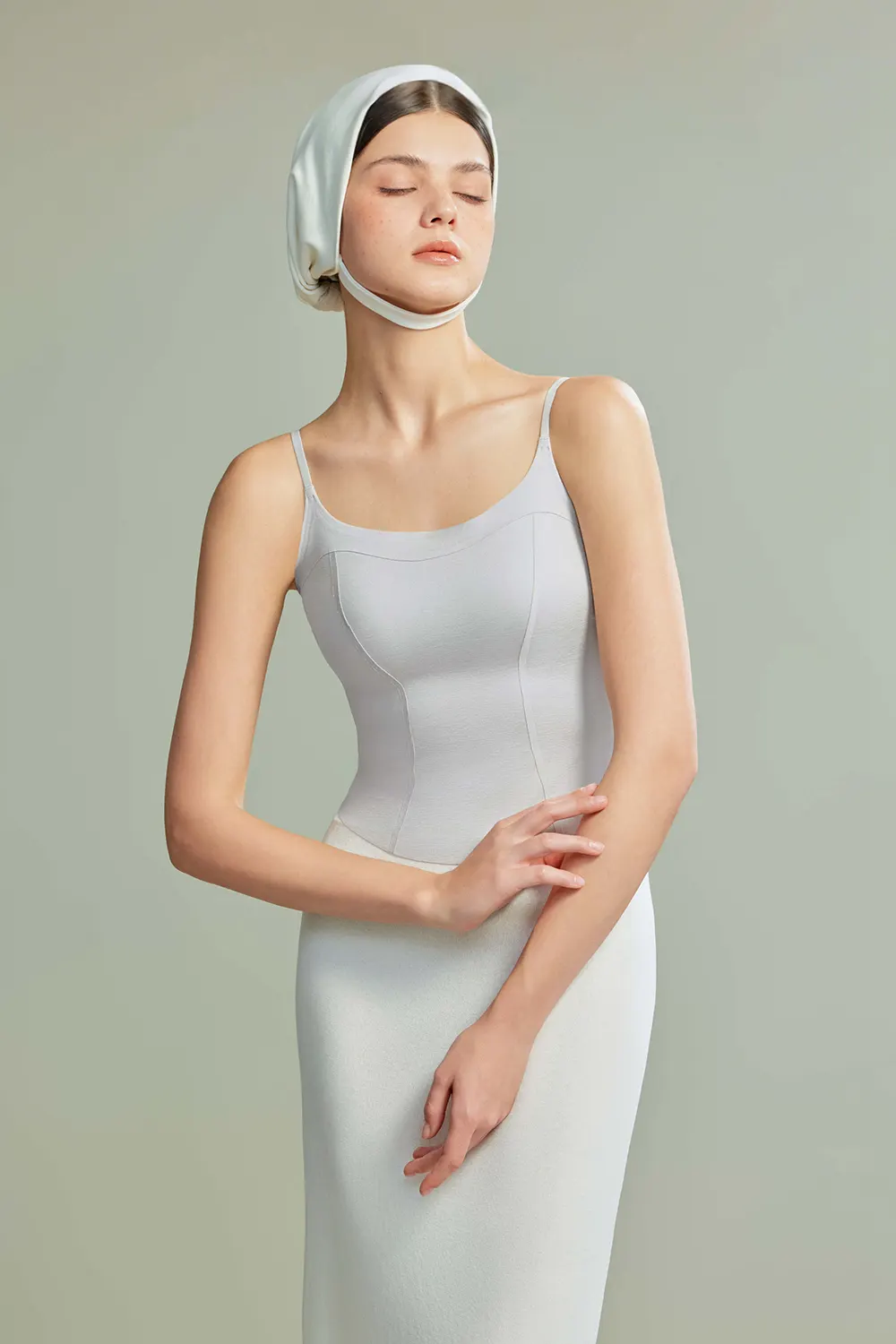 U Neck Slimming Padded Built-in Bra Cami Tops