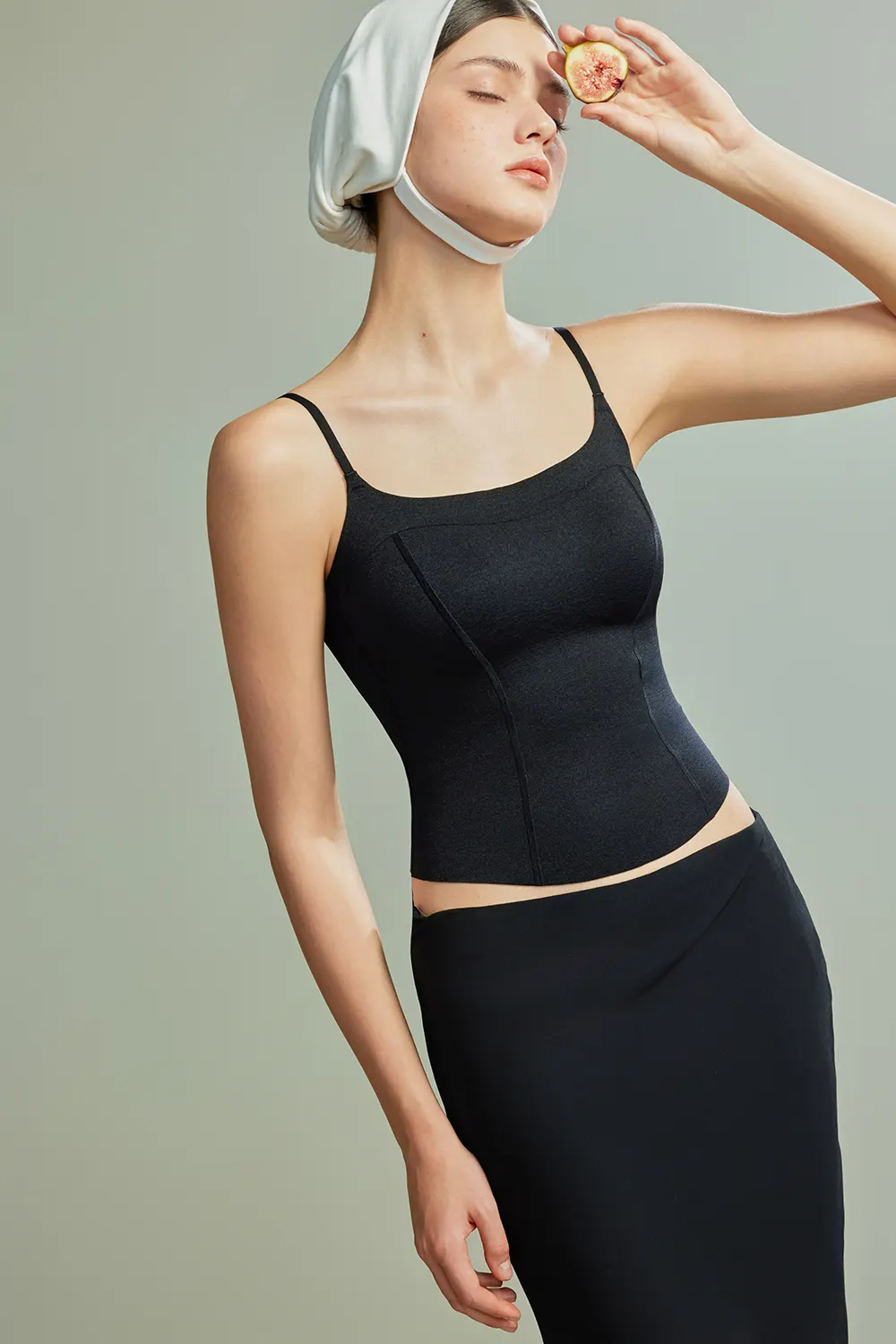U Neck Slimming Padded Built-in Bra Cami Tops