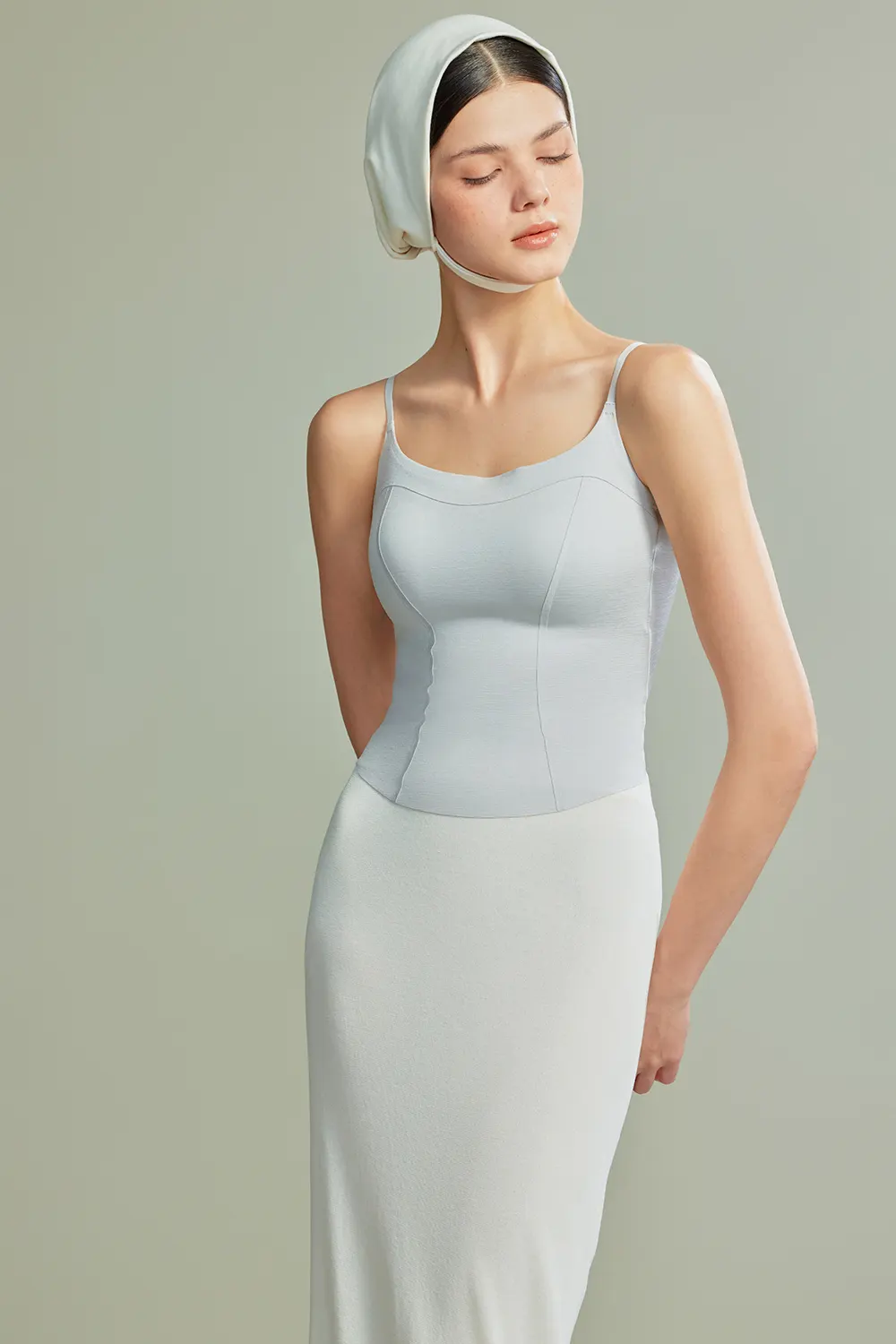U Neck Slimming Padded Built-in Bra Cami Tops