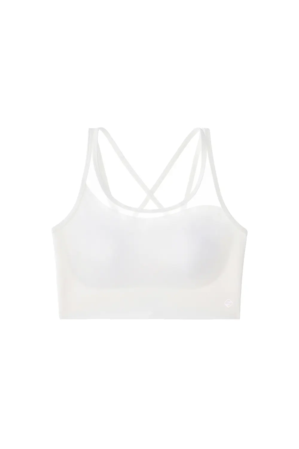 Medium Impact Crisscross Back Mesh Sports Bra