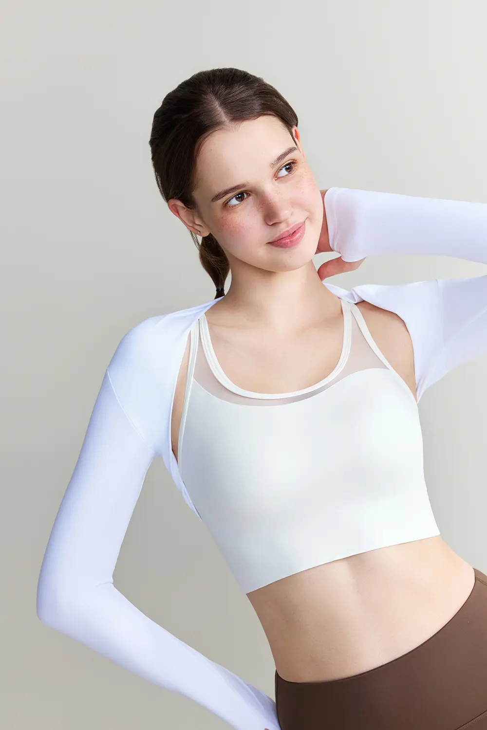 Medium Impact Crisscross Back Mesh Sports Bra