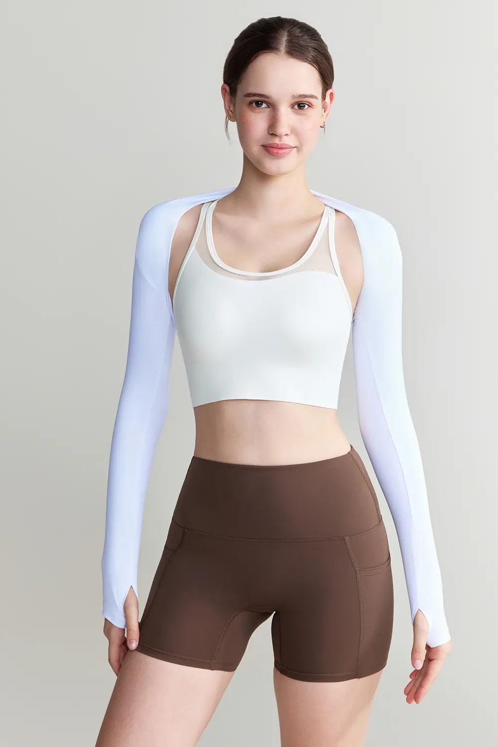 Medium Impact Crisscross Back Mesh Sports Bra