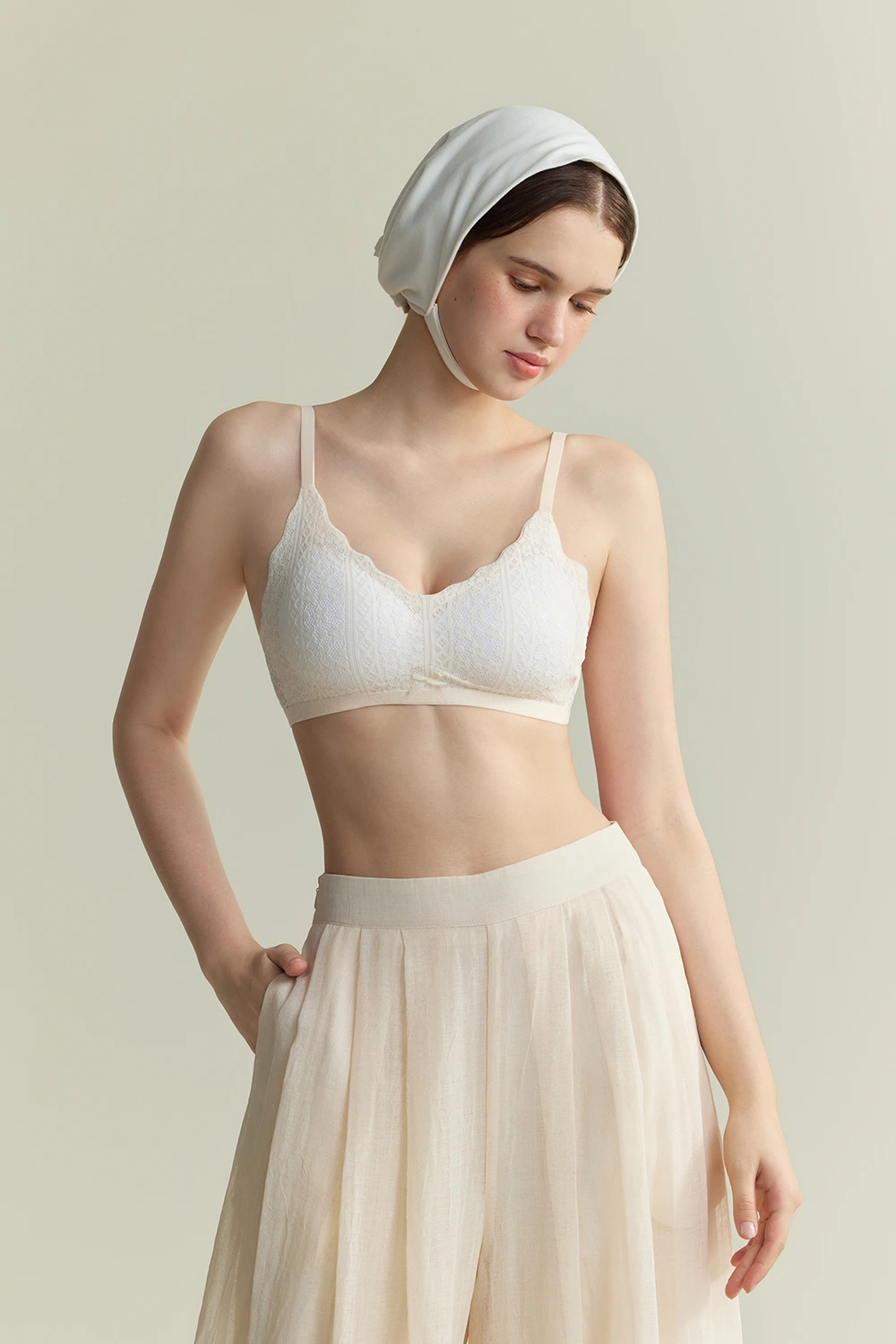 Lace Wireless Push Up Support Small Chest Bra