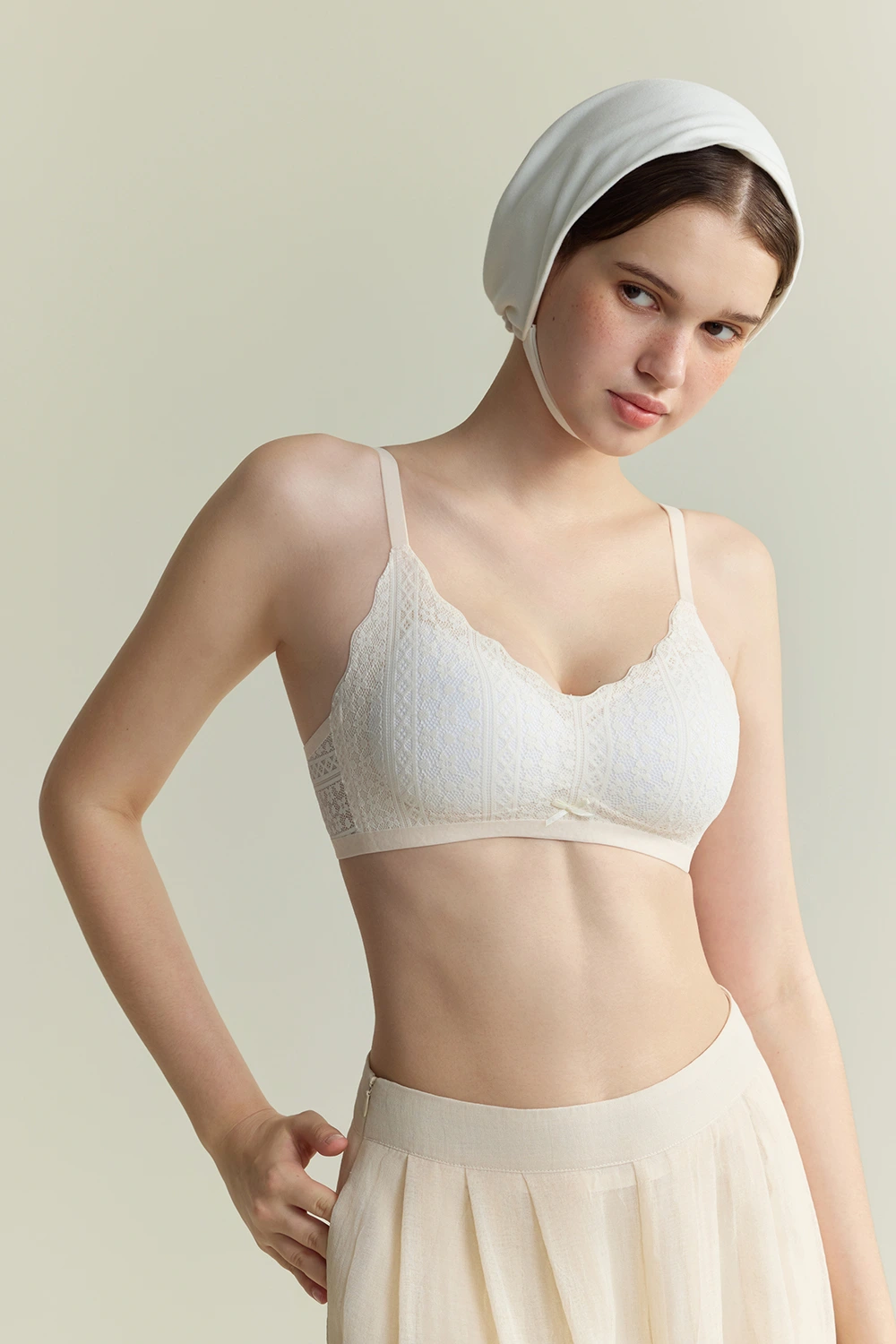 Lace Wireless Push Up Support Small Chest Bra