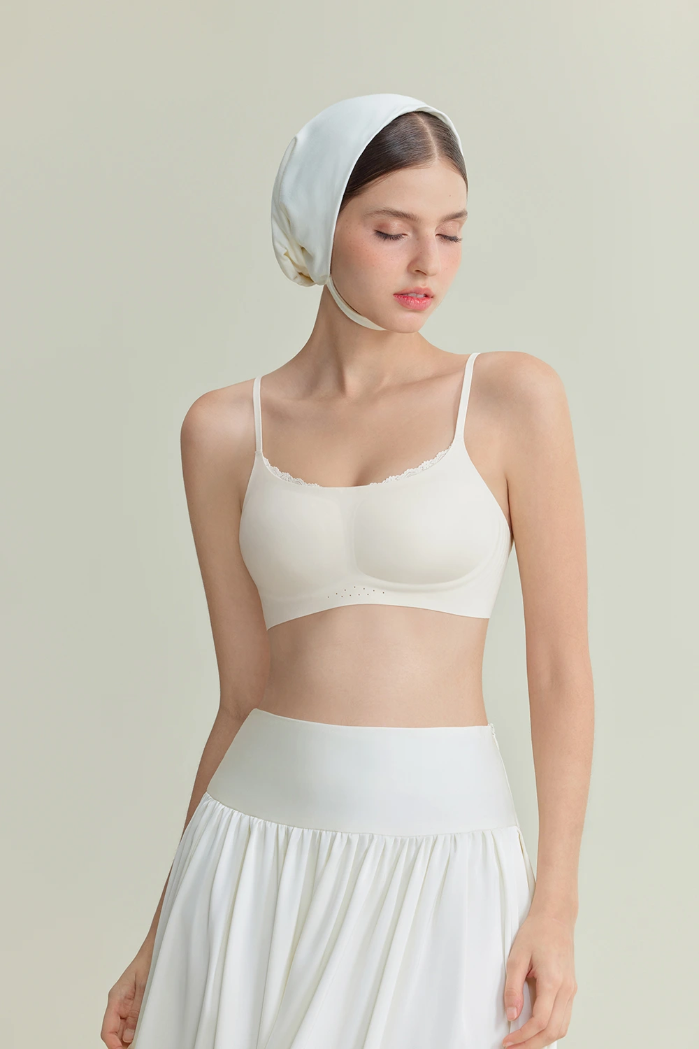 Push Up Square Neck Lace Patchwork Thin Small Chest Bra