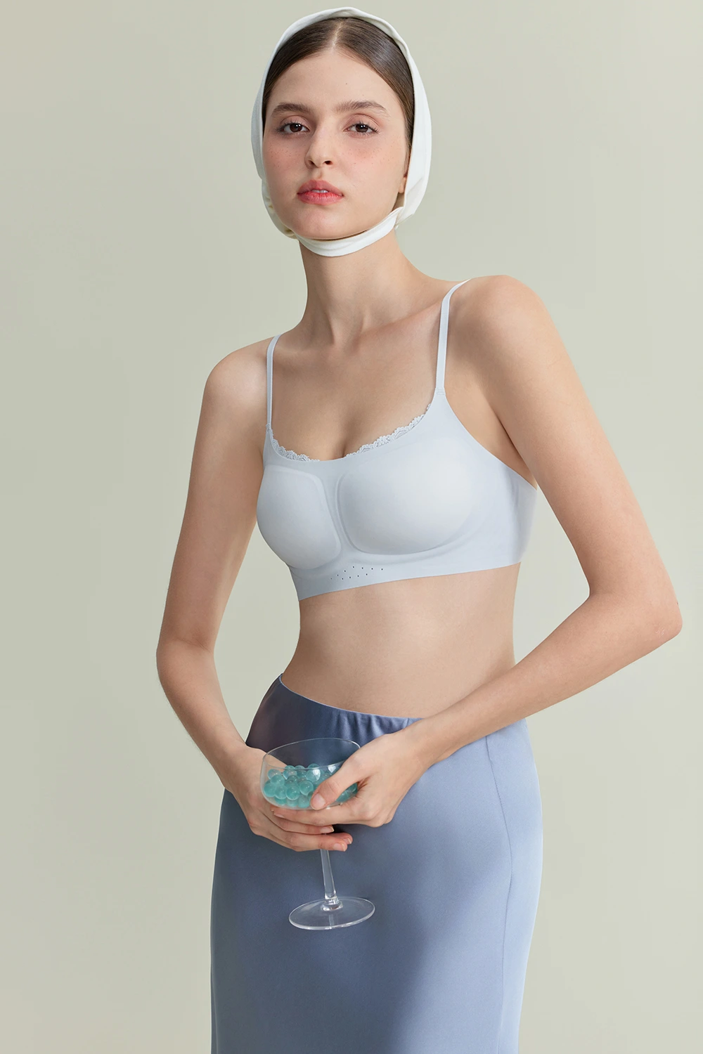 Push Up Square Neck Lace Patchwork Thin Small Chest Bra