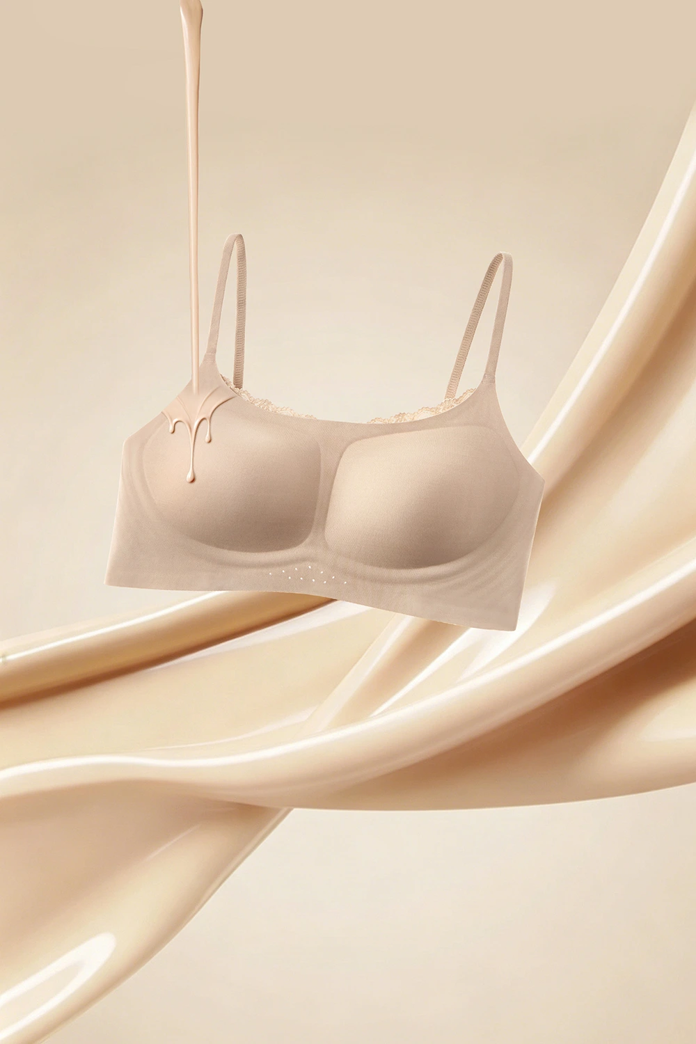 Push Up Square Neck Lace Patchwork Thin Small Chest Bra