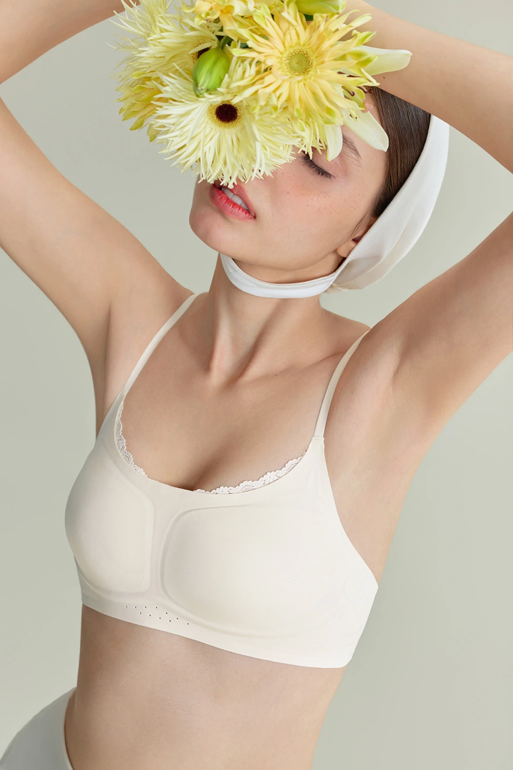 Push Up Square Neck Lace Patchwork Thin Small Chest Bra