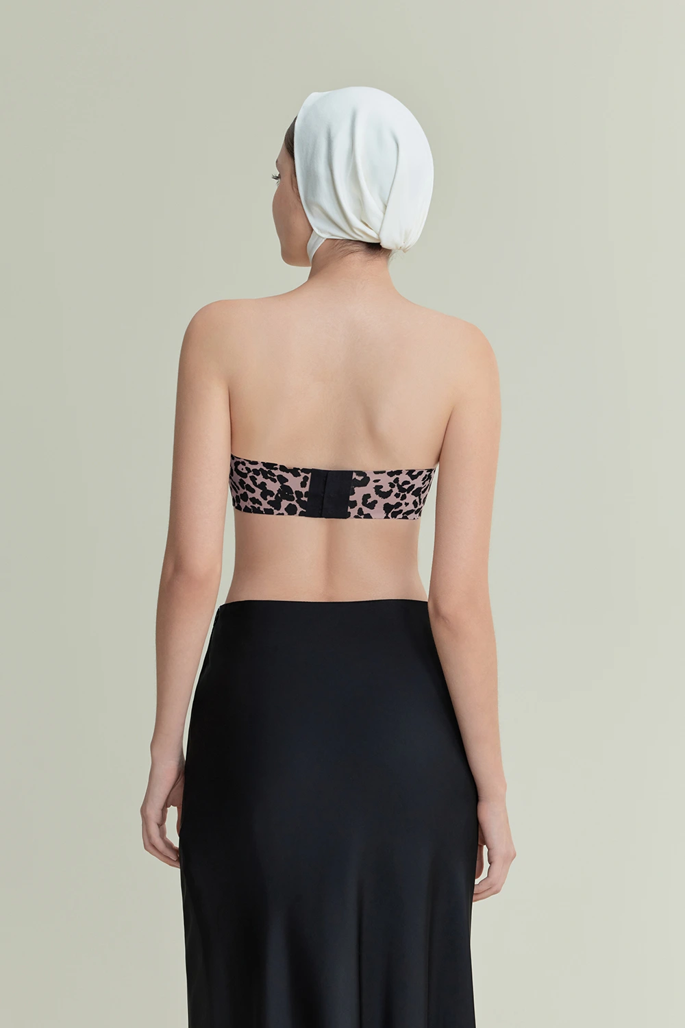 Strapless Invisible Leopard Print Backless Bras