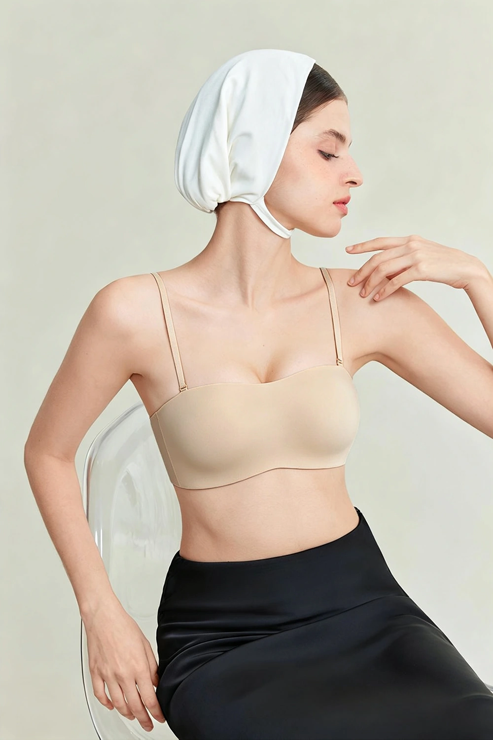 Strapless Invisible Leopard Print Backless Bras