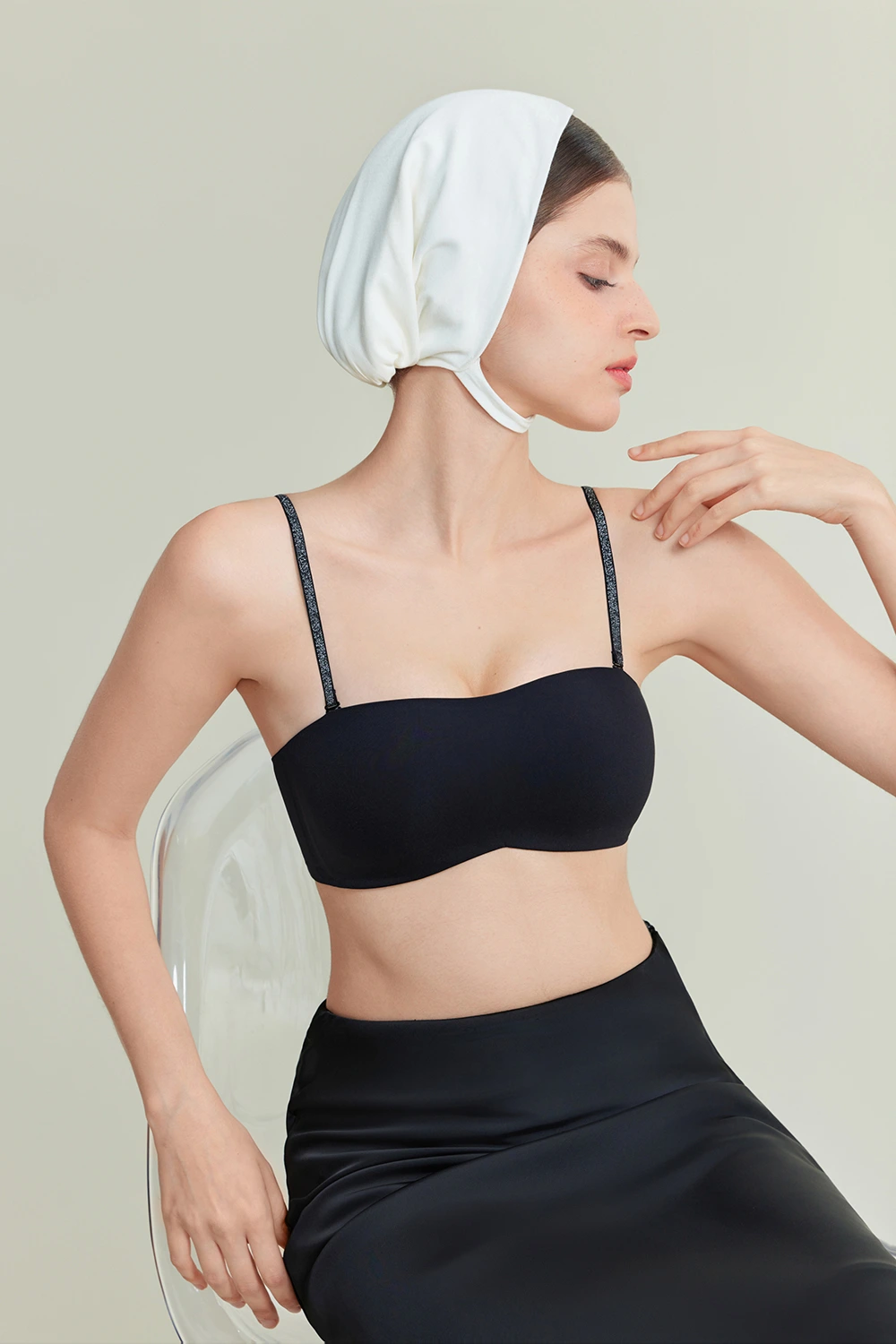 Strapless Invisible Leopard Print Backless Bras