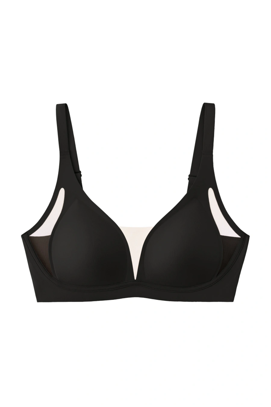 Deep V Mesh Push Up Small Breasts Bra