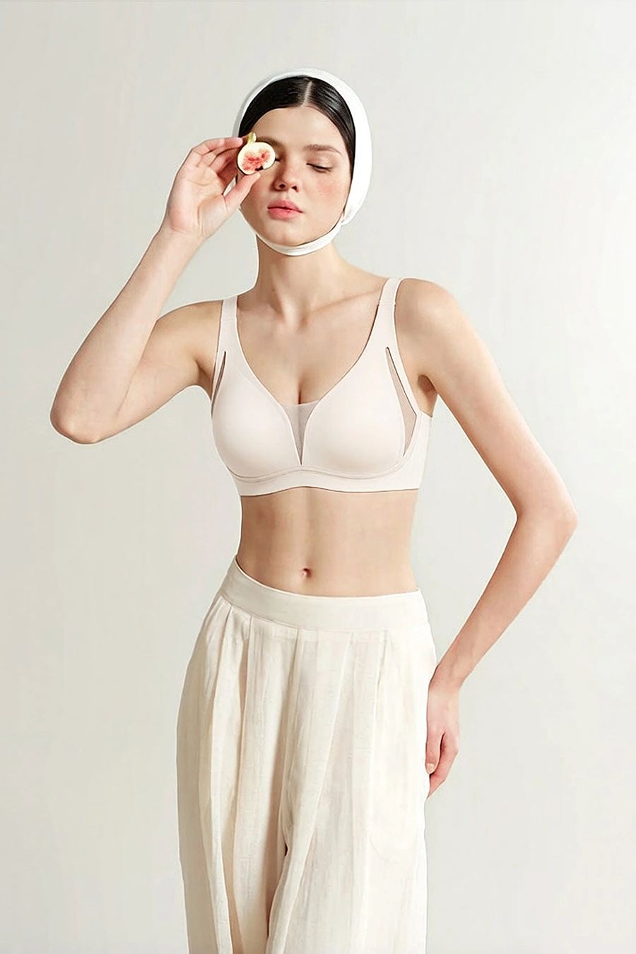 Deep V Mesh Push Up Small Breasts Bra