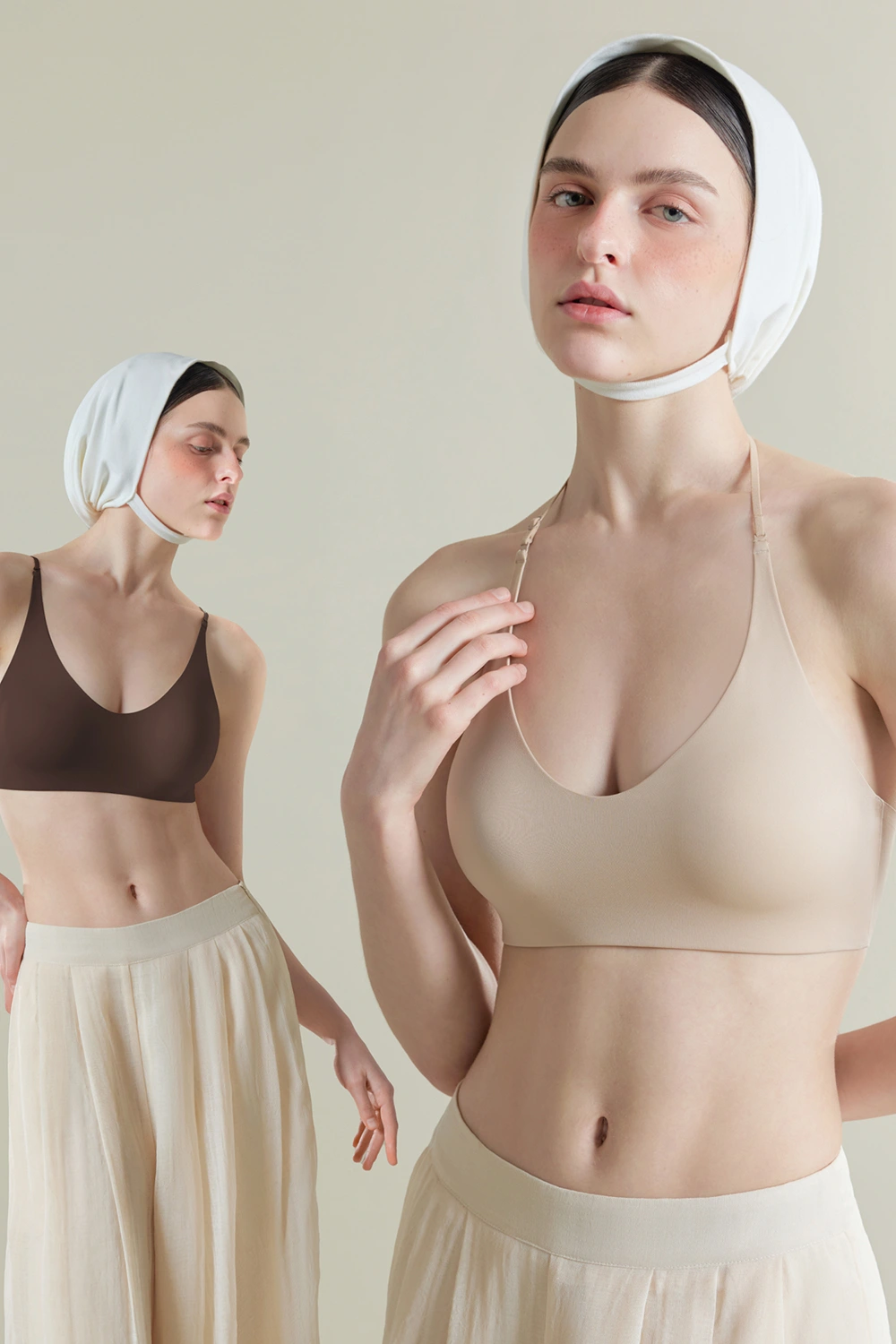 Seamless U-shaped Low Neck Tank Bras