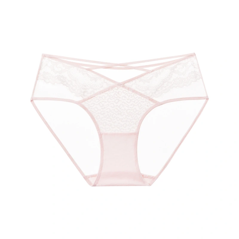 French Hollow Thin Mid-to-low Waist Lace Panties