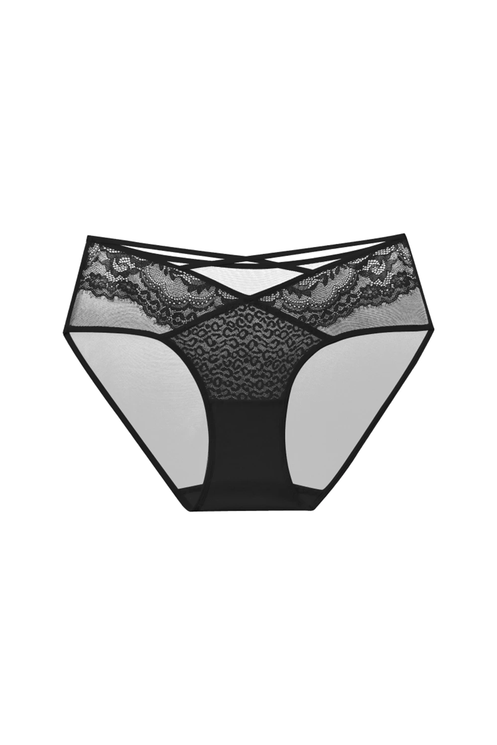 French Hollow Thin Mid-to-low Waist Lace Panties