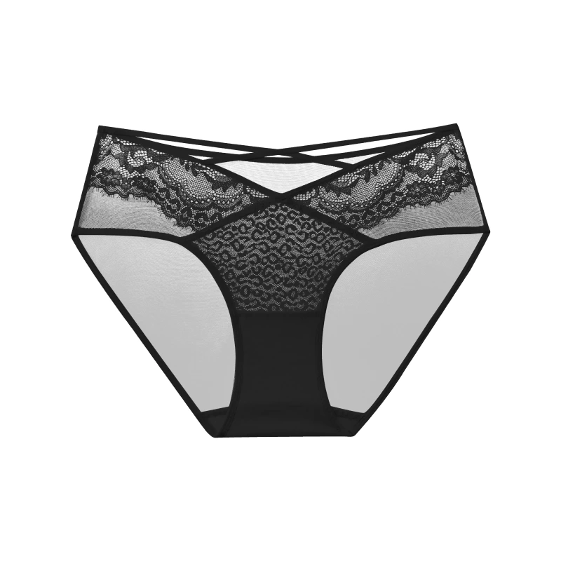 French Hollow Thin Mid-to-low Waist Lace Panties