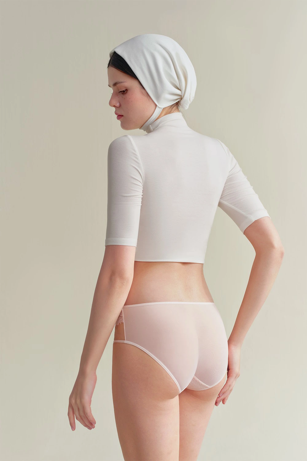 French Hollow Thin Mid-to-low Waist Lace Panties