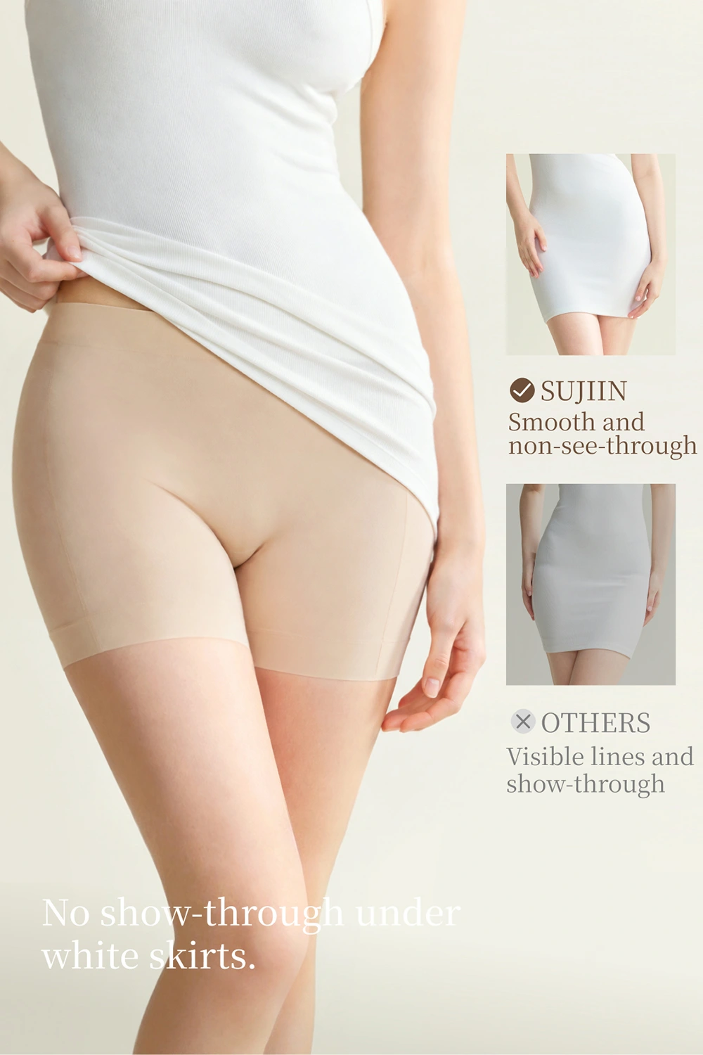 Lyocell Invisible Safety Shorts Butt-lifting Panties