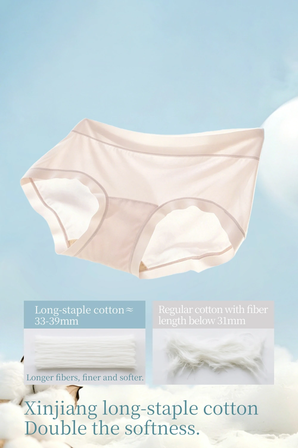 Cotton Mid Rise High Elastic Breathable Briefs