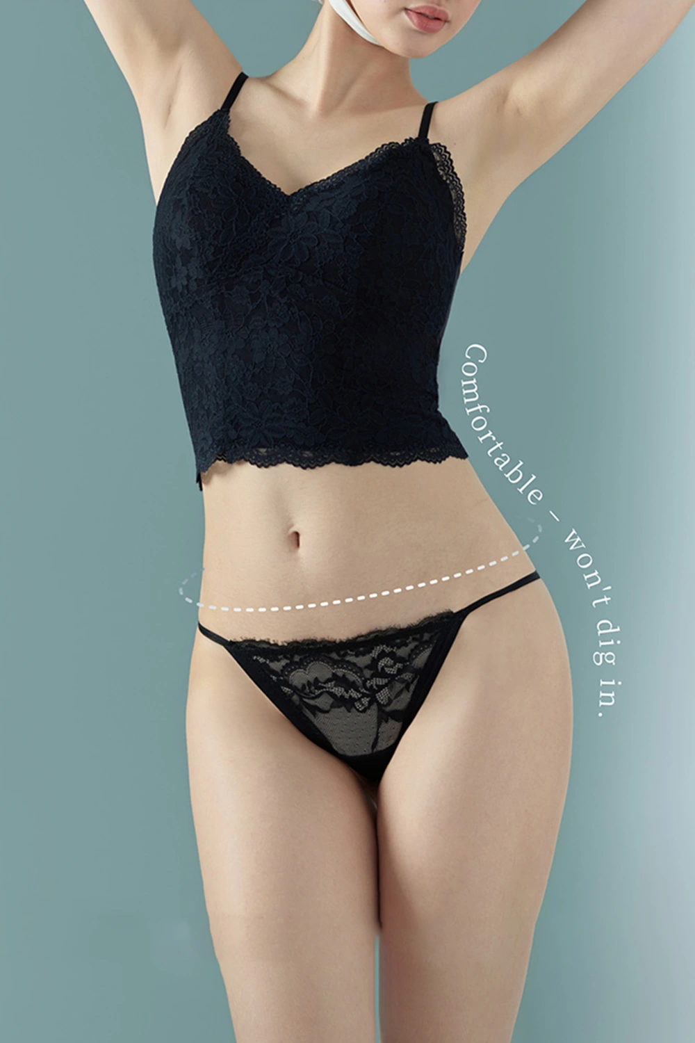 Lace Low Rise Thong Sexy Floral T-Back Thin Panties