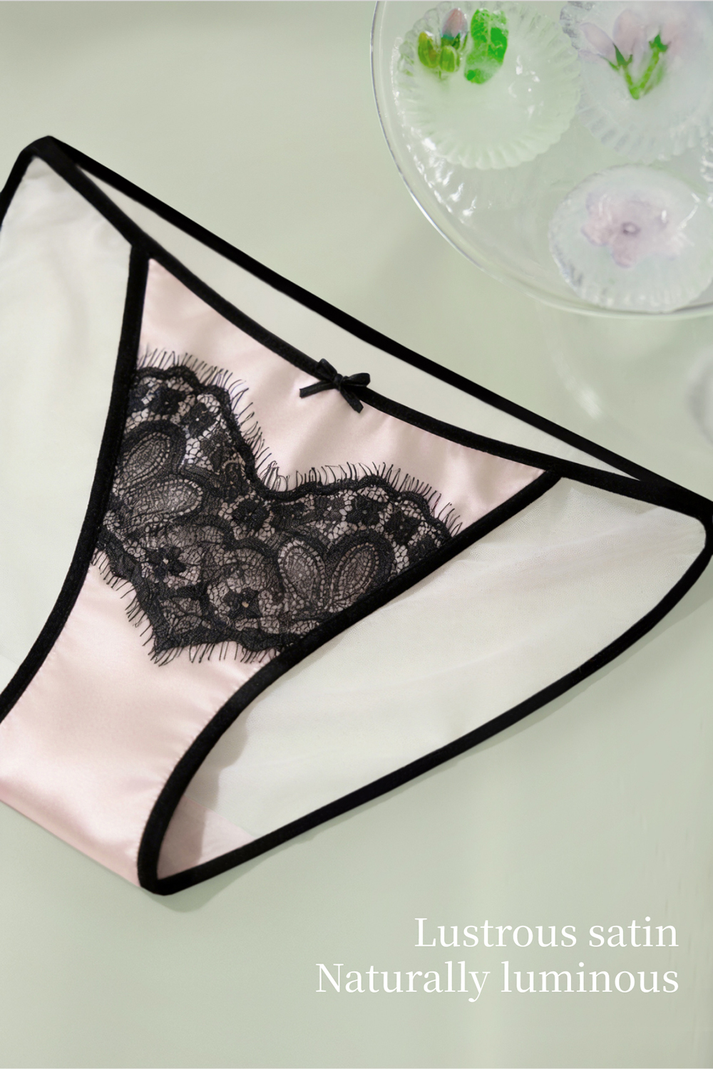 Satin Lace Low-rise Thin Briefs