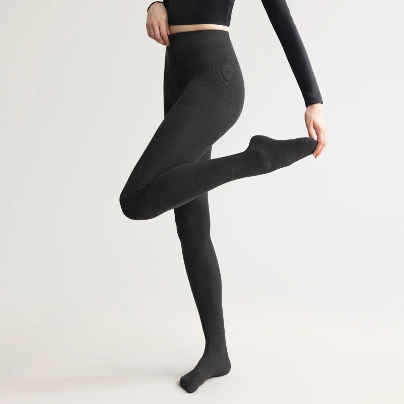 Fleece Thermal Mid Waist Thickened Leggings Tights