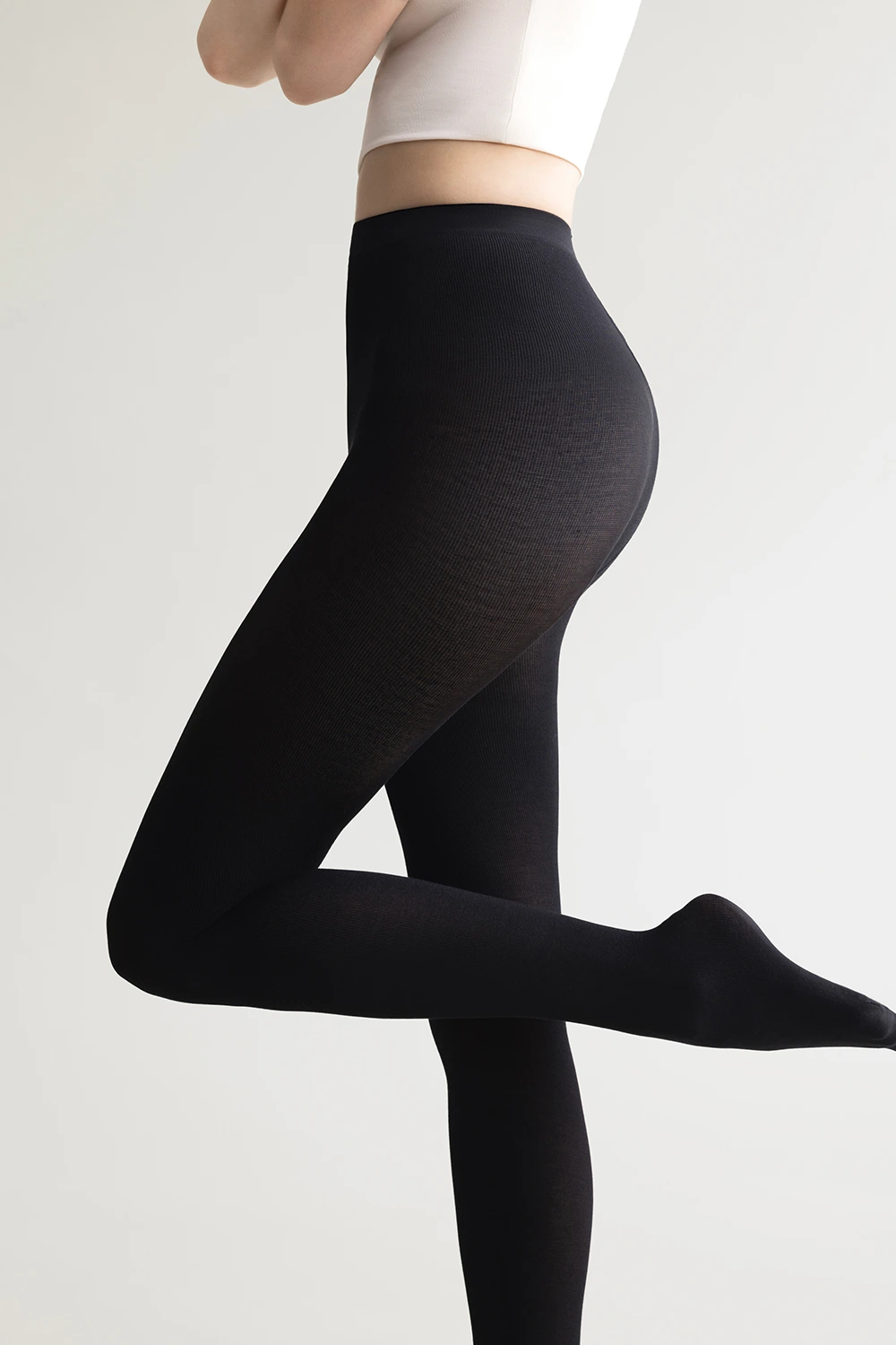 Mid Waist Solid Simple Stretchy Thin Leggings