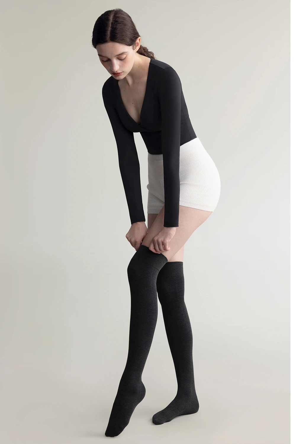 Wool Blend Knitted Warm Harajuku Thigh Highs Socks