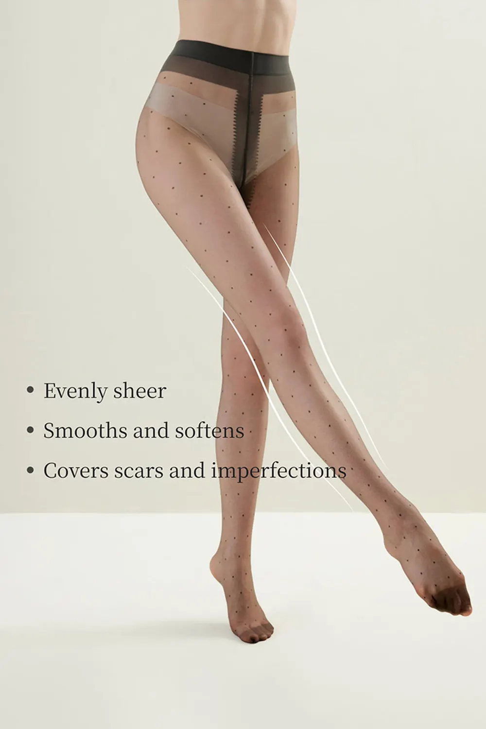 Polka Dot Sheer Tights Office Work Wear Footed Stockings