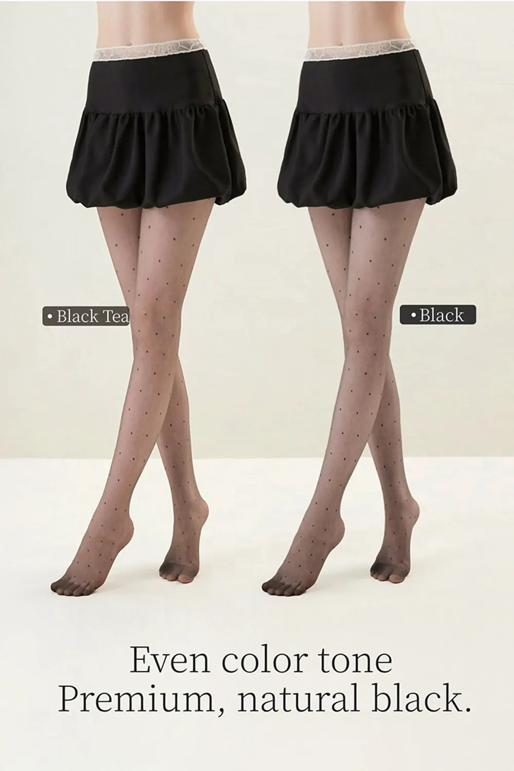 Polka Dot Sheer Tights Office Work Wear Footed Stockings