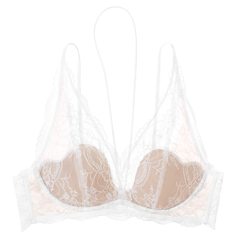 Deep V Plunge Wireless Soft Support Lace Bra
