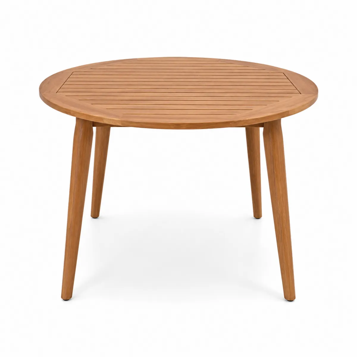 Tavolo da Giardino Rotondo in Legno di Teak Ø120 cm-Hearthglowe