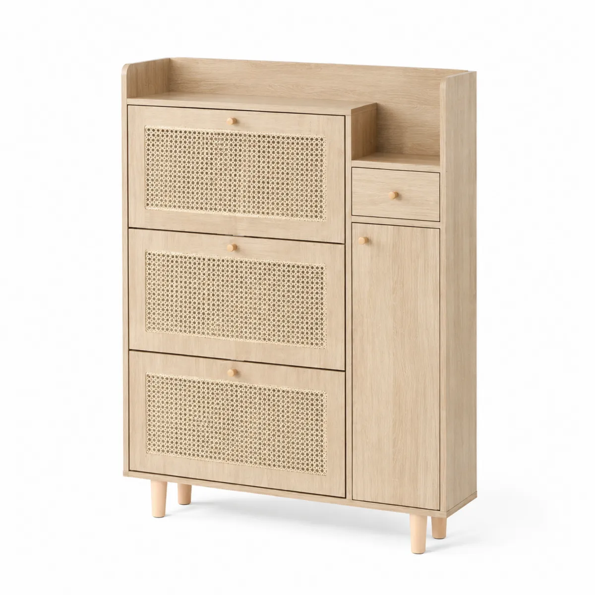 Credenza in Legno e Rattan Naturale-Hearthglowe