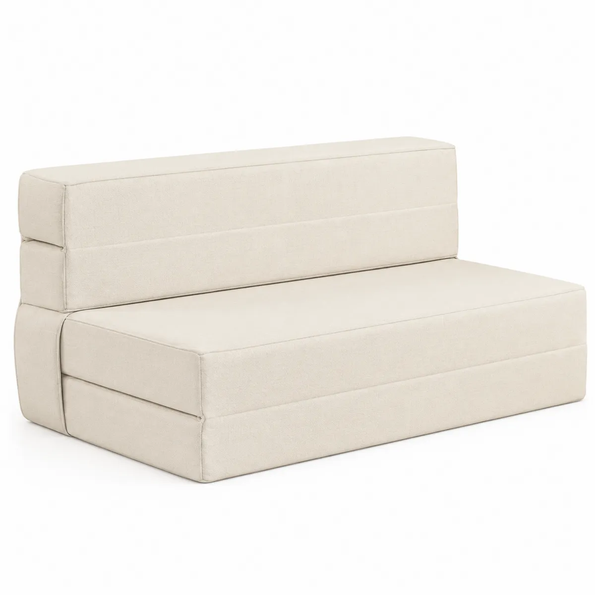Divano modulare in poliestere beige 180x90x40 cm-Hearthglowe