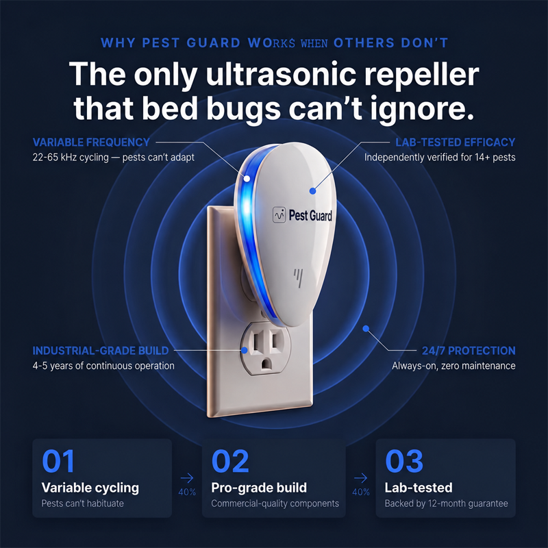Pest Guard™ Upgraded Bed Bug Killer Pest Repeller