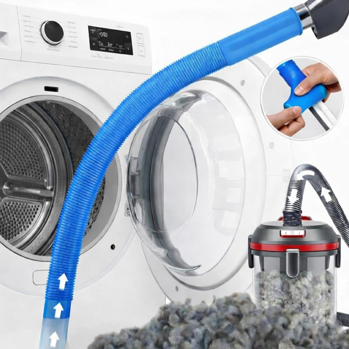 Flexible Dryer Vent Cleaner Kit for Removing Lint, Dust & Debris — Keep Your Dryer Running Smoothly