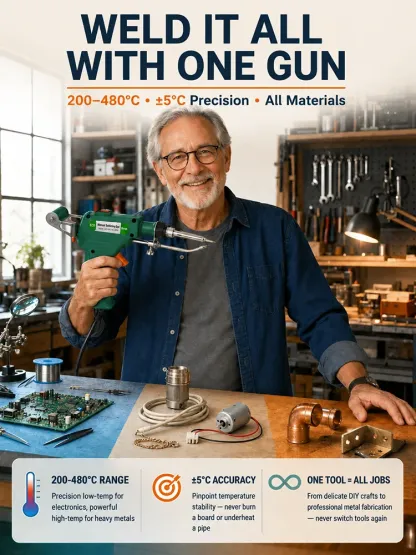 🔥 HEATS FAST. MELTS SOLDER FAST. GETS REPAIRS DONE BEFORE OLD IRONS EVEN WARM UP! ⚡ The High-Power Internal-Heating Soldering Gun Built for Rapid Heat-Up, Powerful Heat Transfer and Serious Repair Work — No More Waiting, Weak Heating or Frustrating Cold 